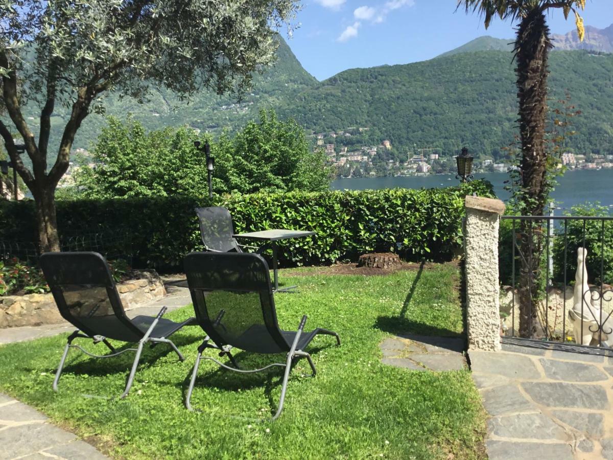 Mon Amour Appartamento In Villa Vista Lago A Lugano-Melide Exterior foto